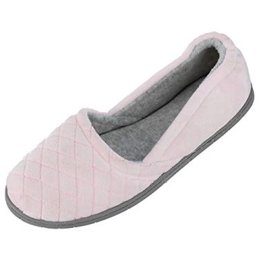 Imagem de Espadrille de veludo de microfibra Katie da Dearfoams, Fresh Pink, X-Large