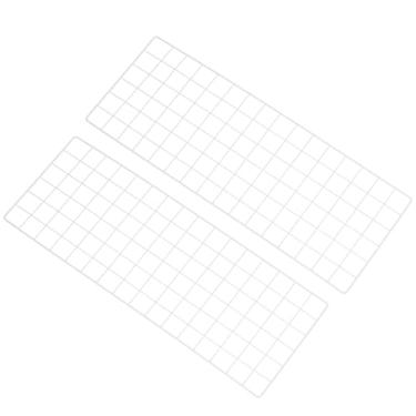 Imagem de PATIKIL Painel de grade de arame de 80 x 30 cm, pacote com 2 quadros fotográficos, painéis de grade, organizador de pendurar para casamento, escritório em casa, branco