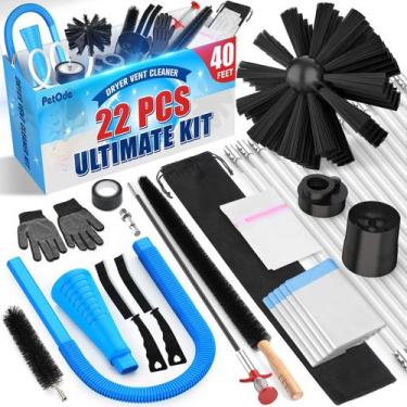 Imagem de Kit de limpeza de ventilação do secador PetoDe 22 peças de 12 m com as