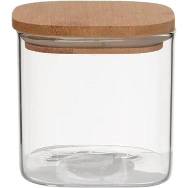 Imagem de Pote Para Alimentos Hermético 650 ml Com Tampa de Bambu - Mimo