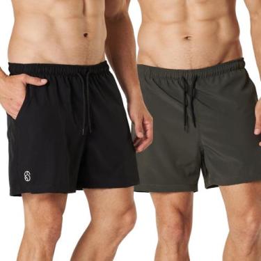Imagem de Kit 2 Shorts Masculino DryFit Elastic  Academia Treino Corrida - Shenu