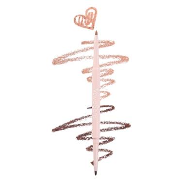 Imagem de VavaSans Lapiseira delineador labial fosco, ultra misturável, marrom e nude, duas cores, retrátil, lipliner, pigmentada, suave, cremosa, texturizada, à prova d'água, à prova de manchas, maquiagem de