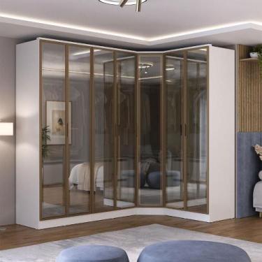 Imagem de Guarda Roupa Modulado 7 Portas Reflecta com Led 100% MDF - Mambel Q, B