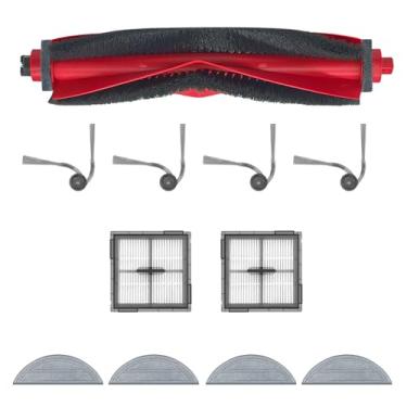 Imagem de HUAYUWA Kit de acessórios compatível com Roborock Q10 S5/Q10 S5+/Q10 X5/Q10 X5+/Q10 VF/Q10 VF+, peças de substituição de aspirador de pó robô (1 escova principal + 2 filtros + 4 escovas laterais + 4