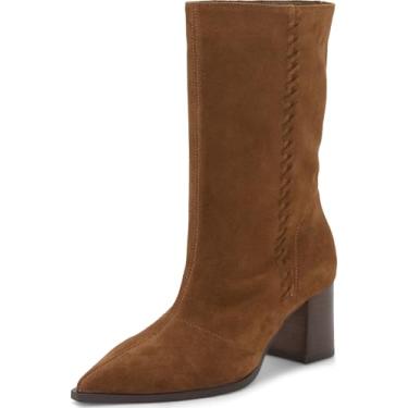 Imagem de Vince Camuto Bota feminina de cano curto Lorrys, Camurça de açúcar queimado, 42