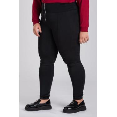Imagem de Calça Legging Montaria Plus Size em Suplex com Fechamento em Zíper Met