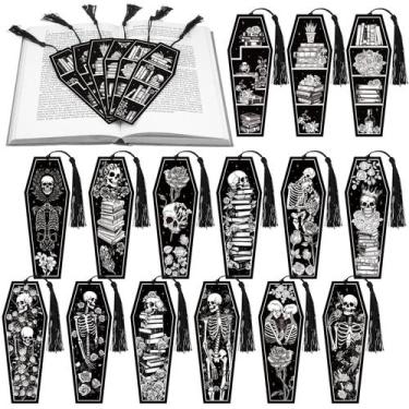 Imagem de Marcadores de caixão Kolldenn Gothic Skeleton 120 unidades com borlas