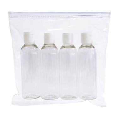 Imagem de 1 Kit Viagem 4 Frasco Shampoo Creme Sabonete FT 100ml