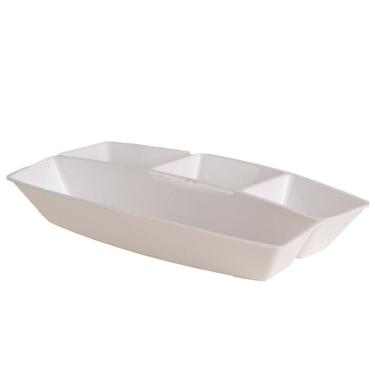 Imagem de Petisqueira Branca Com 4 Divisões Le Chef 36X23,5X6 Cm