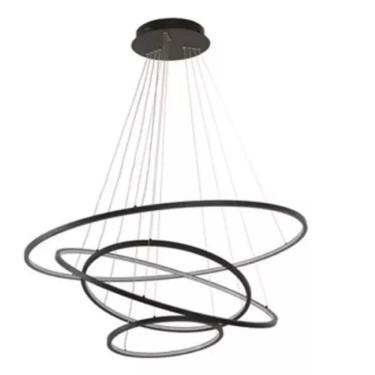 Imagem de Lustre Pendente Moderno Anéis Led 4 Arco Luminária
