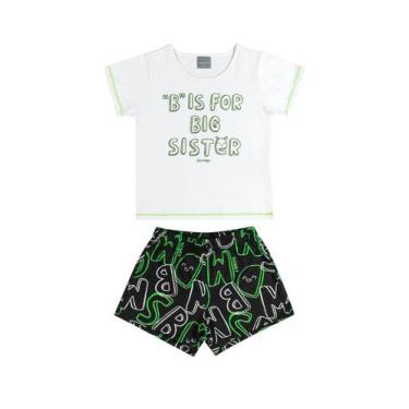 Imagem de Pijama Curto Infantil para Menina em Meia Malha Quimby, 2