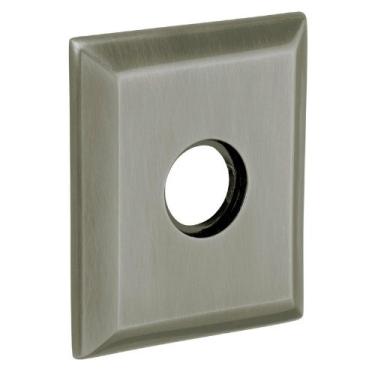 Imagem de Baldwin R033.PV Pair of 3.225" Height Square Privacy Rosettes, Lifetime Satin Nickel