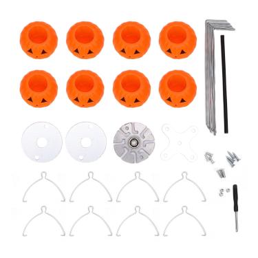 Imagem de Diydeg Alimentador de beija flor em formato de roda gigante, alimentador giratório em formato de abóbora com 8 baldes, brinquedo beija flor para decoração jardim e quintal ao ar livre