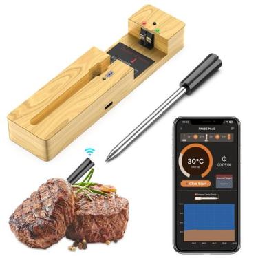 Imagem de Termômetro de carne sem fio MOGUNDAM Bluetooth com sonda de cerâmica