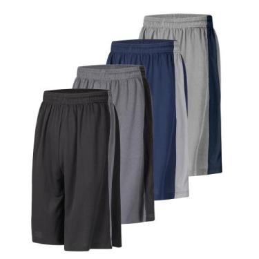 Imagem de Shorts esportivos LukBerd para homens, basquete, treino, ginástica x4