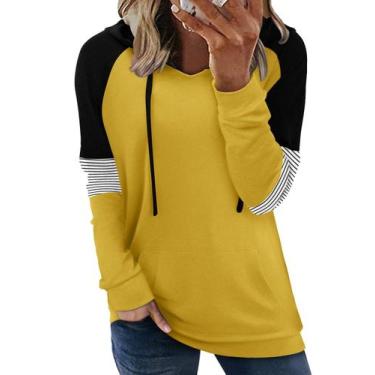 Imagem de Moletom Onlypuff, moletons modernos para mulheres, amarelos