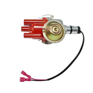 Imagem de Zieichy Distribuidor de ignição completo de pontos de avanço duplo de vácuo único 034 adequado para VW Volkswagen Bug Bus GHIA H4 1954-1979, substitui 0231170034 0231170034EL