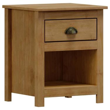 Imagem de Mesa De Cabeceira 1 Gaveta Madeira Maciça Mazzaro F06 Freijó - Lyam Decor