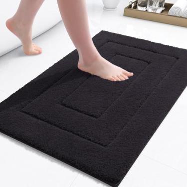Imagem de Tapetes de banheiro Buganda de microfibra absorvente macia 60x40cm pre