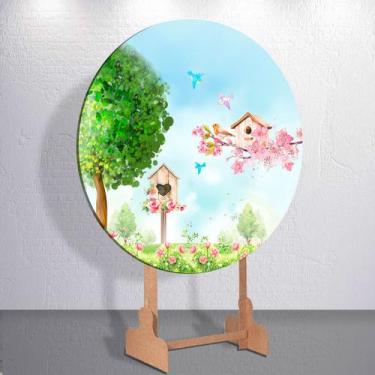 Imagem de Painel Redondo Jardim Encantado Capa Sublimada de Festa Tamanho Grande