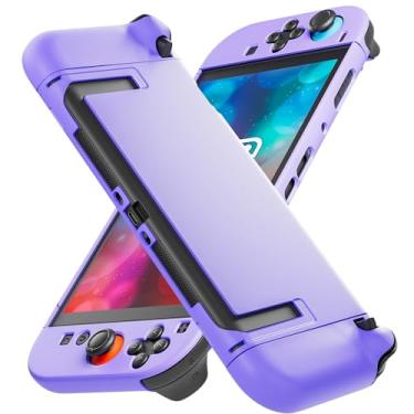 Imagem de [Improved Easy Dockable Version] Purple Case for Nintendo Switch 2, FANPL Protective Cover for Switch 2 and JoyCon Controller - Strong and Durable, Not Easy to Fall Off