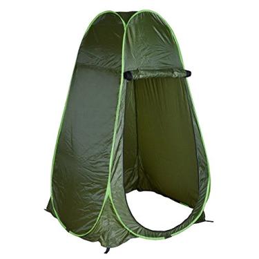 Imagem de Barraca dobrável portátil à prova d'água leve e compacta para acampamento, praia, chuveiro, atividades ao ar livre, camuflagem verde, 180 x 102 x 101 cm