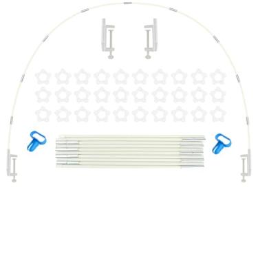 Imagem de AXHJ Kit de suporte de arco de balão ajustável de 3 m, novo kit de arco de balão de mesa reutilizável com base de fibra de vidro de alta resistência para decoração faça-você-mesmo, festa, casamento