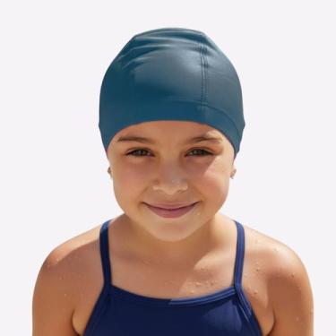 Imagem de Touca Natação Infantil Lisa Com Proteção Uv Secagem Rápida - Fofotinho