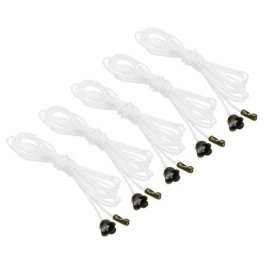 Imagem de Corrente de tração de teto de 1,5 m, extensor de corda de 5 peças com pingente de flor para luz de ventilador lustre candeeiro de mesa, interruptor de puxar, bronze