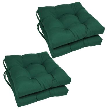 Imagem de Almofada de cadeira Blazing Needles Twill Square Forest Green 4 unidades