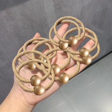 Imagem de 10 laços de cabelo para mulheres e homens, feitos para tranças de longa duração, rabos de cavalo e muito mais, todos os tipos de cabelo - bege