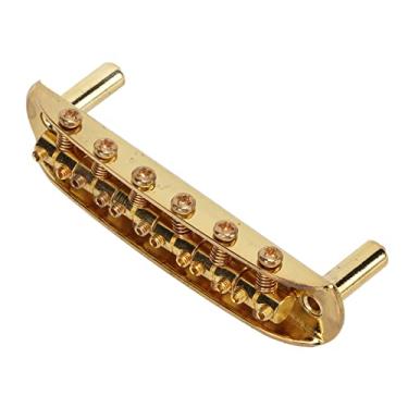 Imagem de Zhjvihx Arremate de Ponte de Guitarra Elétrica para Guitarras de 6 Cordas para Jazzmaster (Ouro)