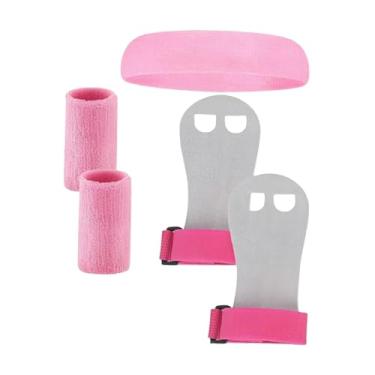 Imagem de oshhni Conjuntos de pulseiras de ginástica com suporte de pulso e acessórios com faixa de cabeça para exercícios, barras de ginástica para exercícios de, M