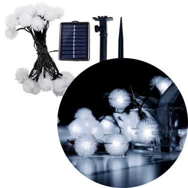 Imagem de Pisca Cordão Dente De Leão Solar Externo 5m 20 Leds Branco