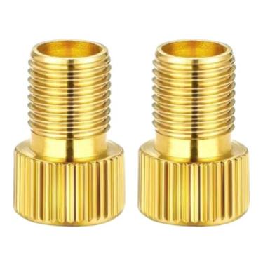Imagem de Par Adaptador Válvula Presta Bico Fino Para Grosso Pneu Bike 2un