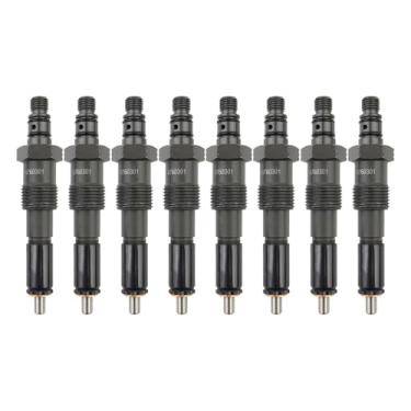 Imagem de 8 peças de bocal injetor de combustível compatível com 1983-1994 Ford F250 F350 E250 E-350 Econoline Club Wagon 6.9L 7.3L Substituir 6760301 JC3Z-9VE527-A E4TZ-9E527-B E8TZ-9E522-B 7-A JC3 Z9VE527A