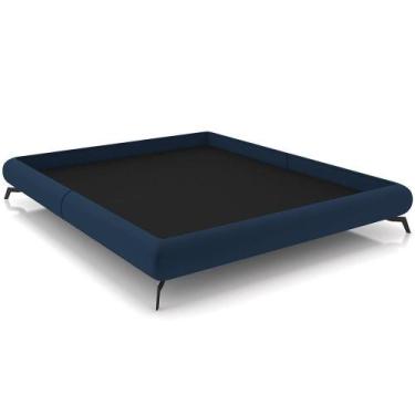Imagem de Cama Casal Queen Base Box Pés De Ferro Estilo Industrial 176cm Otto P0