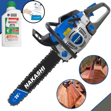 Imagem de Motosserra Nakashi Ncs 650 65cc Com Sabre De 20 Com Carburador Walbro 5560040 + Óleo Stihl 8017