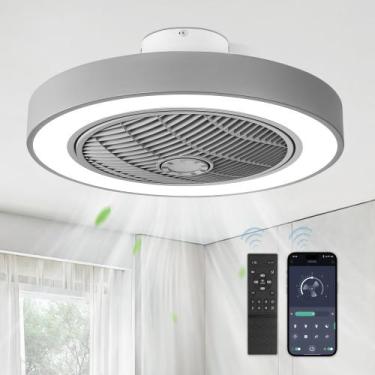 Imagem de Ventilador de teto LEDIARY 22" Bladeless Light Remote 6 Velocidades