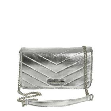 Imagem de Bolsa Feminina Via Marte Transversal Pequena Prata-Feminino
