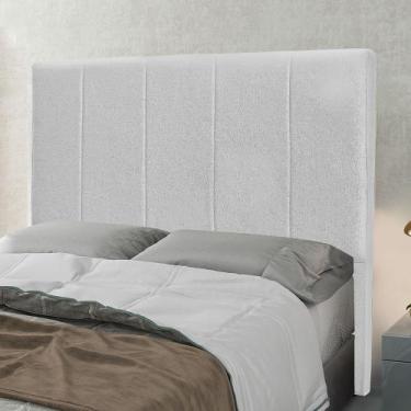 Imagem de Cabeceira Cama Box King 195 cm Arizona Linho Grigio S04 - D'Rossi - DR