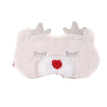 Imagem de Máscara de dormir Christmas Reindeer Plush para crianças e adultos