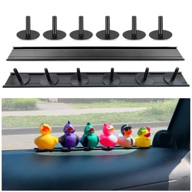 Imagem de WLORYB Suporte de pato para jipe, trilho deslizante de alumínio para Jeep Dash, plugues de pato de borracha livremente ajustáveis, 2 peças (não inclui patos de borracha)