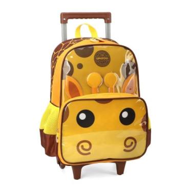Imagem de Mochila de Rodinha Escolar Infantil Bichinhos Up4you 39942 (AMARELA)