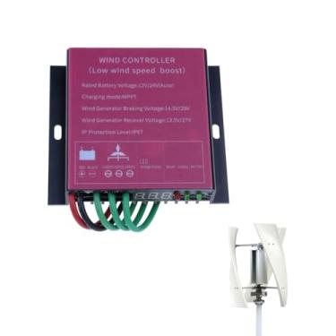 Imagem de 220v,HYZHANHONG Controlador de Carga de Turbina Eólica MPPT 12000W, Regulador de Moinho de Vento de Baixa Velocidade 12V 24V 48V para Gerador de Turbinas Eólicas (Vermelho)