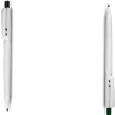 Imagem de Genérico Caneta Esferográfica Retrátil, Azul, Corpo em Papel Reciclado, Design Ergonômico, Kit com 1 e 2 Unidades, para Escrita Geral (Preto e Verde)