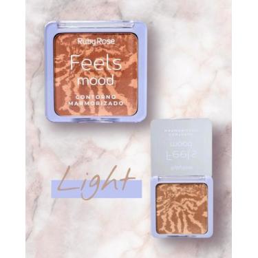 Imagem de Paleta Marmorizada Contorno e Iluminador Ruby Rose Cor:Light