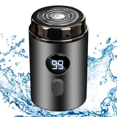 Imagem de Shakven Aparador de cabelo elétrico para homens, barbeador elétrico pequeno,Aparador de barba recarregável para viagem - Kit de barbear facial, barbeador facial recarregável para pai, namorado, marido