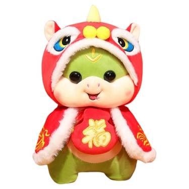 Imagem de Brinquedo de cobra de pelúcia chinesa, pelúcia de cobra chinesa | Brinquedo de cobra calmante e reconfortante de 7,87 polegadas - Ano da cobra animal de pelúcia, boneca de pelúcia, brinquedo de cobra