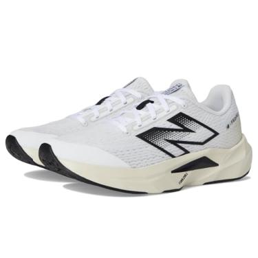Imagem de New Balance Tênis de corrida infantil unissex FuelCell Propel V5 com cadarço, Branco/preto/linho, 22 BR G